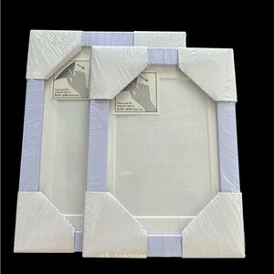 Elegant Light Blue and White Picture Frame Set NIP